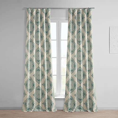 HPD Half Price Drapes BOCH-KC27A-84 Verdunklungsvorhänge für Schlafzimmer, Wohnzimmer (1 Panel), Polyester-Mischung, Henna Teal, 50 in x 84 in von HPD Half Price Drapes