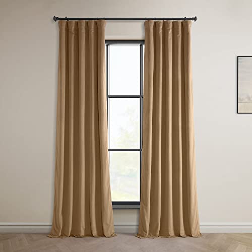 HPD Half Price Drapes Heritage VPYC-161232-108 Plüschsamt-Vorhänge für Schlafzimmer und Wohnzimmer, 127 x 274 cm, 1 Paneel, gewürzter Rum von HPD Half Price Drapes