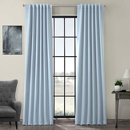 HPD Half Price Drapes HPD BOCH-134308-96 Vorhang für Raumverdunkelung, 127 x 228 cm (1 Panel), Mattes Blau, Polyester-Mischung, Mattblau, 50 in x 96 in von HPD Half Price Drapes