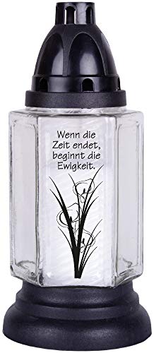 HS Candle Grabkerze 6eck mit dem Motiv - Calla mit Spruch von HS Candle