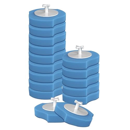 Einweg-Toilettenbürste,HSJKWPT WC-Bürsten mit 16 Toilettenstab-Ersatzköpfen Toilettenstab-Kit mit Halter Einweg-WC-Reinigungssystem für die Badreinigung (A-Ersatzkopf) von HSJKWPT