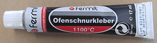 Dichtschnurkleber Ofenschnurkleber Hochtemperaturkleber Dichtung 1100°C Fermit 1 bis 5 Tuben 17 ml (1 Tube 17 ml) von Fermit