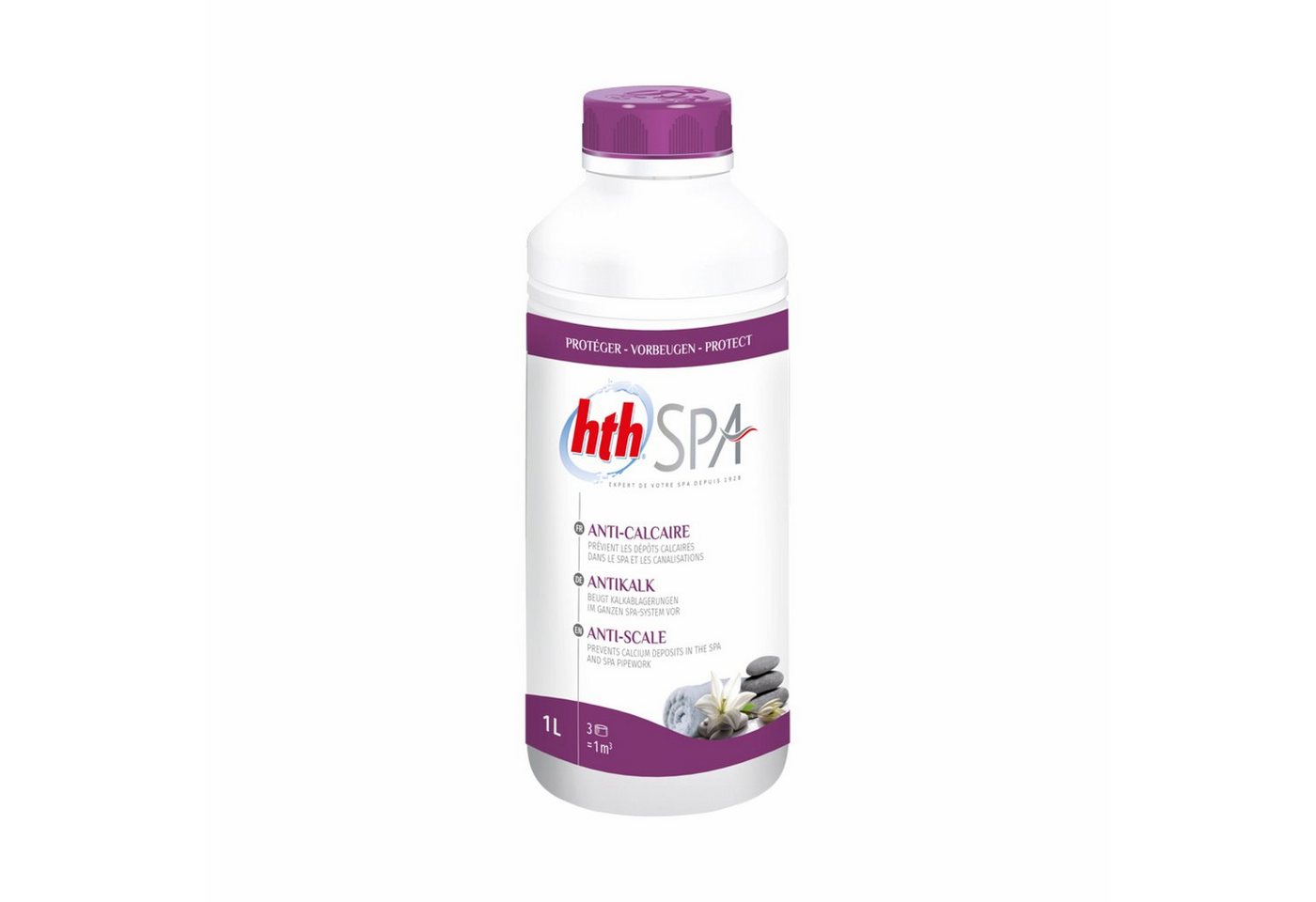 HTH Poolpflege hth Spa Antikalk 1 L (1000 ml) Anti-Kalk gegen kalkhaltige von HTH
