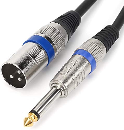 HTRUIYATY Xlr Männlich Auf 6,35 mm 1/4 Zoll TS Klinke Kable Mit Mono Stecker,3-Poliges Audio Kabel,Interconnect Mikrofonkabel,Lautsprecher((1M) von HTRUIYATY