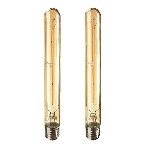 HUAMu 2er Edison Vintage Röhrenlampe E27 4W T30-225 Reagenzglas Flöte Glühlampe Rohr,AC 220-240V,E27 T30 LED Filament Glühbirne Warmweiß(2700K) von HUAMu