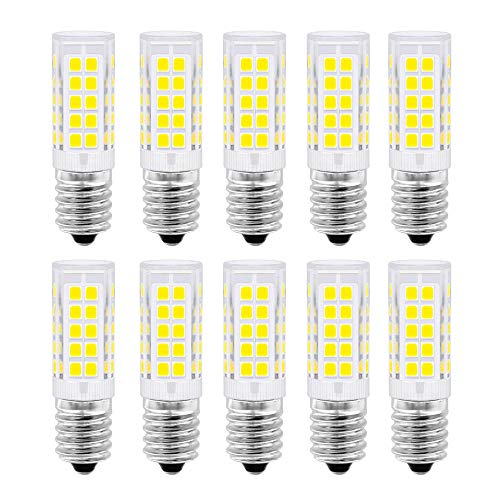E14 LED-Glühlampe, 5W, 50W, kaltweiß 6000K für Dunstabzugshaube, 500 Lumen, AC220-230V, nicht dimmbar, kleine Edison-Schraube 2835SMD-Glühlampe 10 Packungen von HUAMu