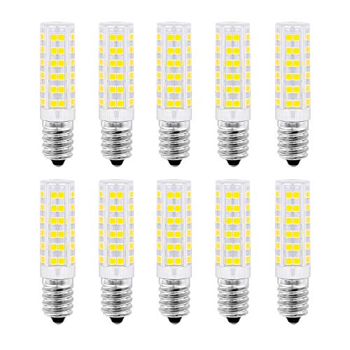 HUAMu 10er Pack E14 LED Birnen,7W / 500LM,ersetzt 60W Halogenlampe kaltes Weiß 6000K, 360 ° Strahlwinkel Kühlschranklampe/Wandlampe/Tischleuchte/Kronleuchter (10er Pack) von HUAMu