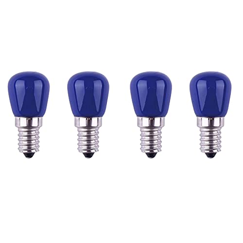 HUAMu 4x 3W E14 Blau LED-Glühbirne, E14 Blau dekorative Led-Glühbirne, 25W Roter Glühbirnen-Ersatz, Geeignet für Ambiente-Beleuchtung, Halloween, Weihnachten dekorative Lichter von HUAMu