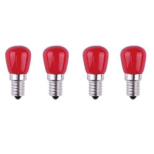 HUAMu 4x 3W E14 Rote LED-Glühbirne, E14 Rote dekorative Led-Glühbirne, 25W Roter Glühbirnen-Ersatz, Geeignet für Ambiente-Beleuchtung, Halloween, Weihnachten dekorative Lichter von HUAMu