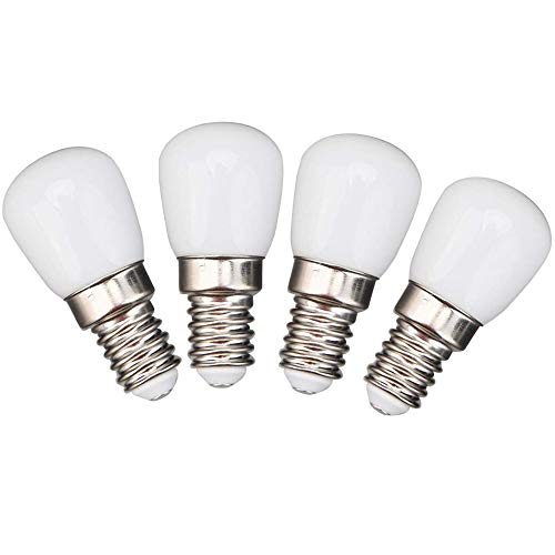 HUAMu LED Kühlschranklampe E14 LED Lampen, 3W Ersatz für 30W Halogenlampen, Warmweiß 2700K, 135lm, 360° Abstrahlwinkel, LED Kühlschrankbirne, LED Leuchtmittel, 220-240V AC, 4er Pack von HUAMu