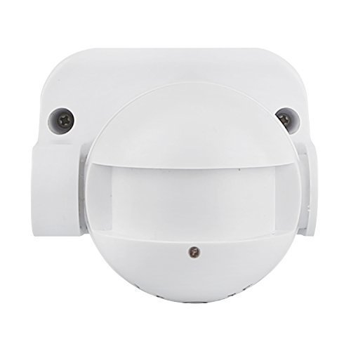 HUBER MOTION 60HF Radar Bewegungsmelder 180° Innen/Außen Bewegungssensor IP44 I 230V Bewegungsmelder LED geeignet, vertikal verstellbar, weiß von HUBER