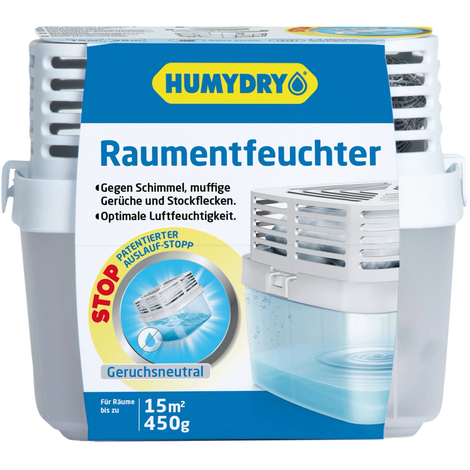 Humydry Premium 450 Raumentfeuchter Neutral mit Nachfüllpack 1 x 450 g von HUMYDRY