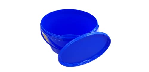 Eimer mit Deckel blau oval neu 2,5 L von Jokey (48 Stück) von HaGaFe