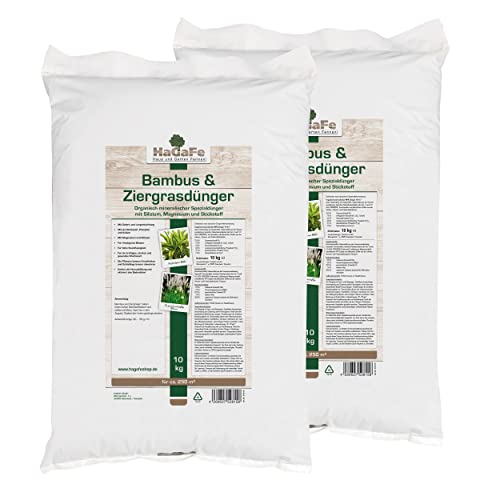 HaGaFe Bambusdünger & Ziergrasdünger Spezialdünger Dünger mit Silizium Magnesium Stickstoff (20 kg (2 x 10 kg)) von HaGaFe