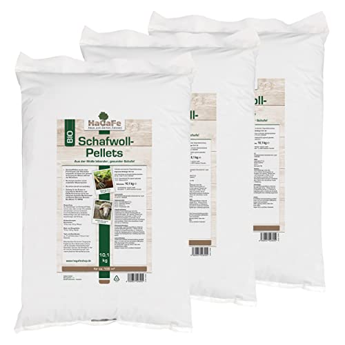 HaGaFe Bio Schafwoll Pellets organischer Naturdünger Universaldünger (30 kg (3 x 10 kg)) von HaGaFe