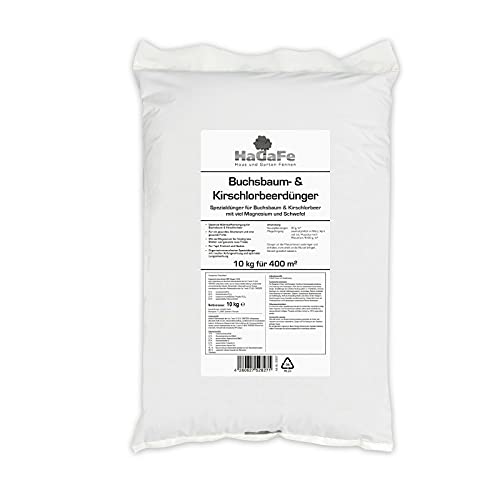 HaGaFe Buchsbaum & Kirschlorbeerdünger organisch mineralischer Spezialdünger, 10kg (1x10kg) von HaGaFe