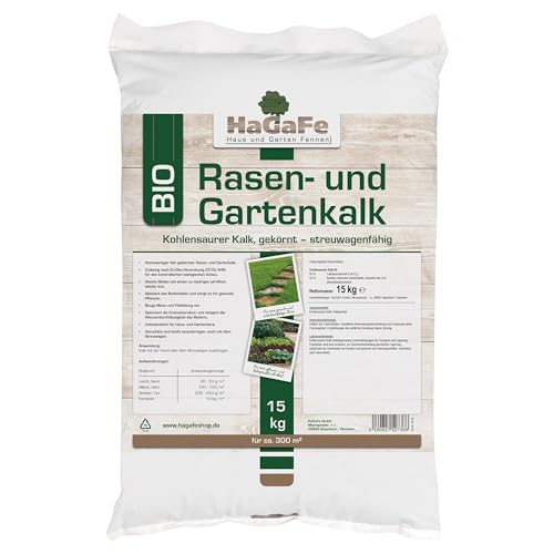 HaGaFe Rasenkalk & Gartenkalk Kalk, Gewicht: 15 Kg Für 300 M² von HaGaFe