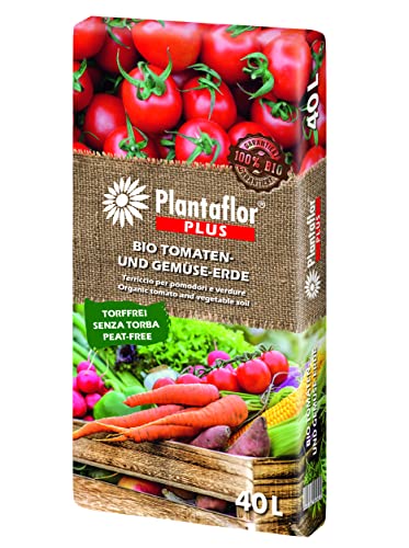 Plantaflor Plus Bio Tomatenerde und Gemüseerde Torffrei 40 Liter (1x 40 Liter) von HaGaFe