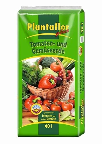 Plantaflor Plus Tomatenerde Gemüseerde Gewächshaus Erde 40 Liter (1x 40 Liter) von HaGaFe