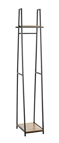 HAKU Möbel Garderobenständer, MDF, eiche, schwarz, B 38 x T 40 x H 166 cm von Haku Moebel