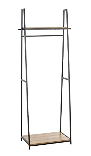HAKU Möbel Garderobenständer, MDF, eiche, schwarz, B 68 x T 40 x H 166 cm von HAKU Möbel