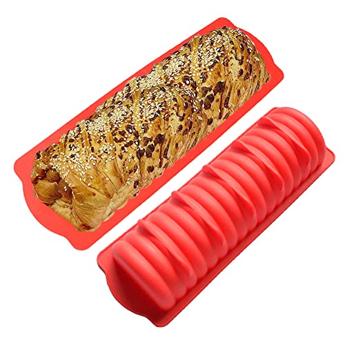 Halatua Brot-Kastenform – Silikon-Antihaft-Brotbackform | Hot-Dog-Brotform Backform für DIY-Dessert, Weihnachtsgeschenke, 29,5 x 10,4 x 4,9 cm von Halatua