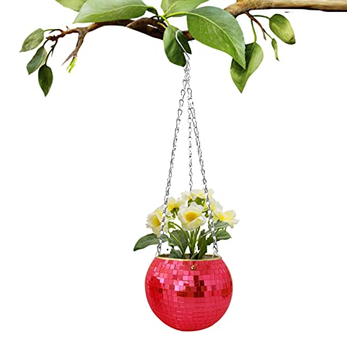 Halatua Disco-Pflanzgefäß – Disco-Pflanzgefäß, 15,2 cm, Luftpflanzen-Aufhänger, zum Aufhängen von Blumen, Pflanzgefäß, für Container, Gartenarbeit von Halatua