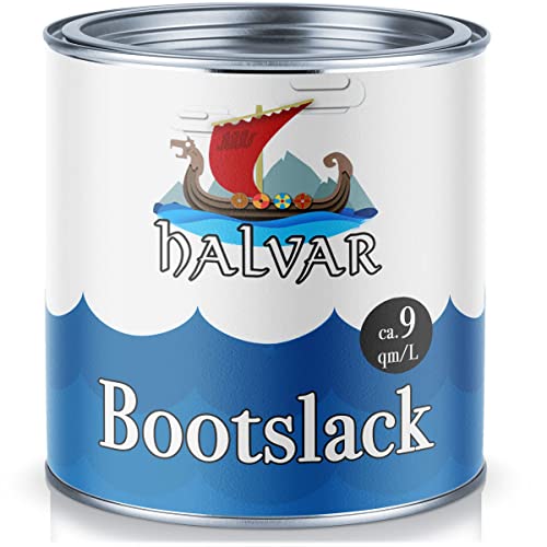 Halvar Bootslack Yachtlack Bootsfarbe Yachtfarbe PU-verstärkt für Holz verstärkt, extrem belastbar und hochelastisch Schiffslackierung (10 L, Farblos) von Halvar