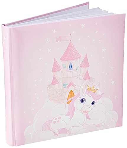Hama Kinderalbum (Fotoalbum mit 50 weißen Seiten, Fotobuch zum Selbstgestalten und zum Einkleben, Album für Mädchen mit Prinzessin-Motiv) rosa von Hama