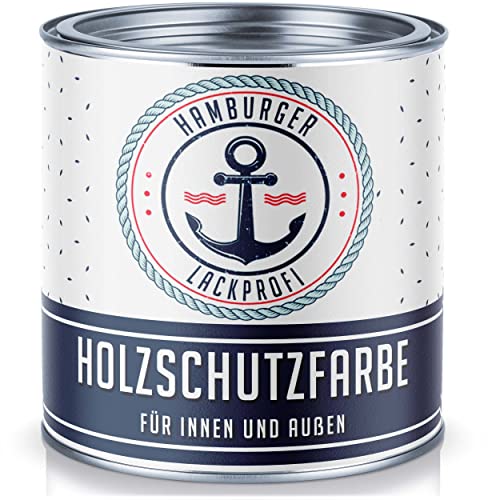 PU Holzschutzfarbe SEIDENMATT Schwarzgrau RAL 7021 Grau Hochwertige Wetterschutzfarbe Holzfarbe Holzlack - PU verstärkt, UV-beständig und Wetterbeständig - Hamburger Lack-Profi (2,5 L) von Hamburger Lack-Profi