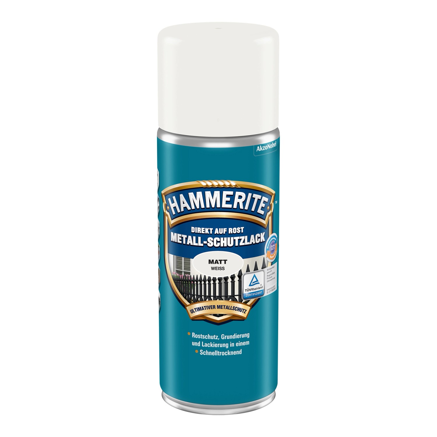 Hammerite Metall-Schutzlack Spray Weiß-Matt 400 ml von Hammerite