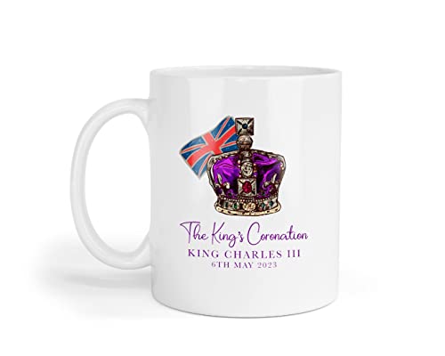 King Charles III Tasse und Untersetzer, Krönung, Erinnerungsstücke, Souvenir, königliches Geschenk (Tasse) von Handmade By Stukk