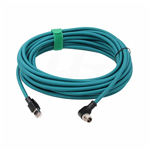 HangTon M12 Ethernet 8 Pin X Code RJ45 CAT7e GigE Kabel für Basler Cognex Industriekamera Sensor High Speed Netzwerk Switch Automation Profinet 8m von HangTon