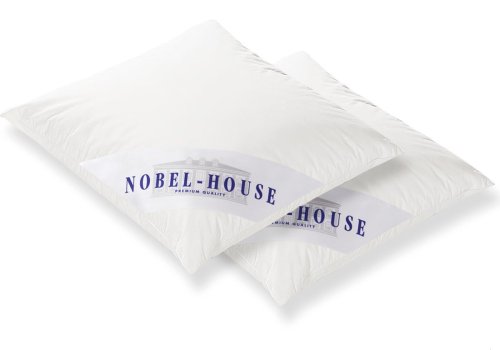 Hanskruchen Nobel House Doppelpack Kopfkissen, 70% Federchen / 30% Daunen, 80 x 80 cm von Hanskruchen