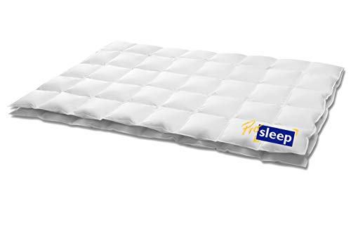 HANSKRUCHEN® Pro Sleep Daunendecke 155x220 cm - Extra leicht / Sommer - Made in Germany Kassettendecke aus 100% Baumwolle - Allergiker geeignet von Hanskruchen