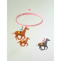 Baby Mobile-Baby Mobile-Baby-Kinderzimmer Mobile-Krippen Mobile-Baby Junge Mobile-Pferd Krippe Und Reiter-Filzpferd-Plüschpferdchen von HappinessBabyToys