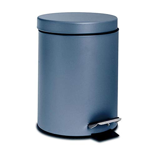 Harbour Housewares Runde Badezimmerpedalbehälter - 3L - Matt Blue von Harbour Housewares