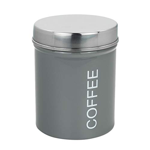 Harbour Housewares Runder Metall-Kaffeekanister für die Küche – 10 cm – Grau von Harbour Housewares