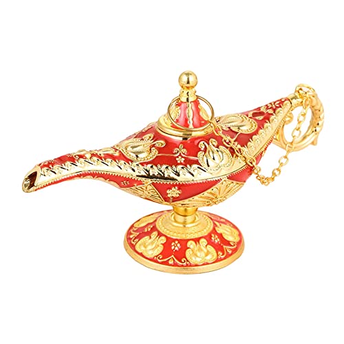 Harilla Aladdins -Lampe für Tischdekoration zu Hause, Klassische arabische Kostümrequisitenlampe für Party/Halloween/, 9 cm, Rot von Harilla