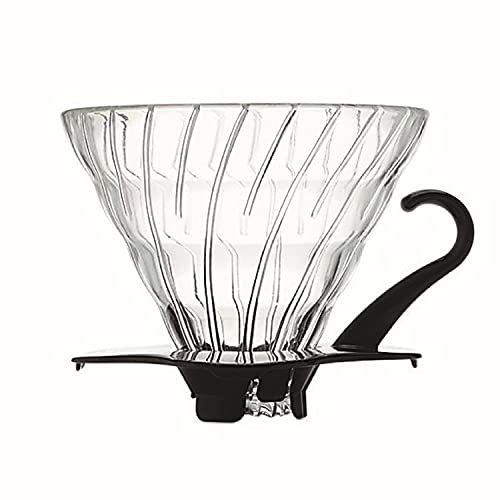 Hario VDG-02B Kaffeefilterhalter, Glas, schwarz, von HARIO