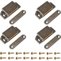 Schrank Türmagnete Harmac Haus 4 Stück Heavy Duty Magnet Türfänger Schrankschrank Garderobe Tür Bronze Chrom Latch 10Kg von Harmachouse