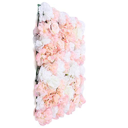 HaroldDol 4 Stück DIY Künstliche Blumenwand 60x40cm, Romantische Kunstblumen Blumen Panel Seidenblume für Hochzeit Party Tisch Hintergrund Wand Dekor (C) von HaroldDol