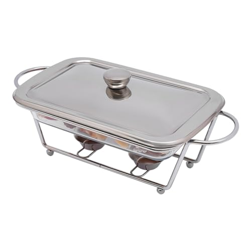 Scheuerschale Speisenwärmer, Buffet Set Warming Tablett, Buffetserver Wärmebehälter 2L von HaroldDol