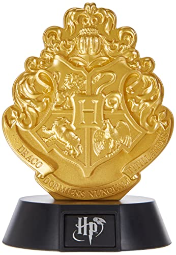 Harry Potter 3D Leuchte Icon Light Hogwarts Crest bedruckt, aus Kunststoff, in Geschenkverpackung. PP5919HP Gold von Paladone