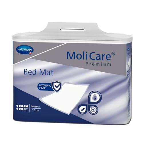 MoliCare Premium Bed Mat 60 x 60 cm 9 Tropfen 15 Stück Bettschutzeinlage von Hartmann