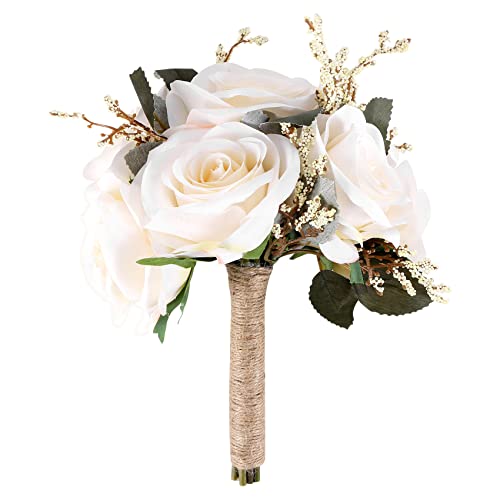 Haudang Braut SträUßE für Hochzeit, Braut Brautjungfer Halten, Blumen MäDchen Blumen von Haudang