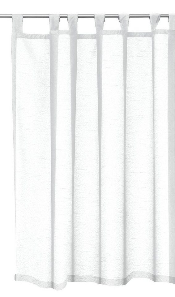 Gardine Vorhang halbtransparent Seidenglanz Schlaufen Gardine Schlaufenschal, Haus und Deko, Schlaufen (1 St), halbtransparent, Polyester von Haus und Deko