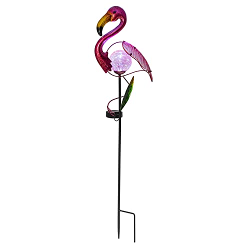 Haushalt International LED Solar Gartenstecker Flamingo aus Metall Höhe 81cm 70472 von Haushalt International