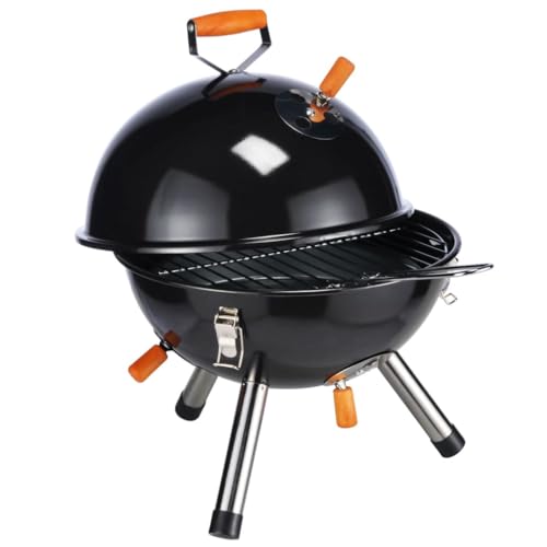 KUGELGRILL MINI IN SCHWARZ PICKNICKGRILL TISCHGRILL CAMPINGGRILL PICKNICK - GRILL von Haushalt International