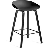 Barhocker About A Stool AAS32 Black Water-based Lacquered Oak black 2.0 85 cm H von Hay